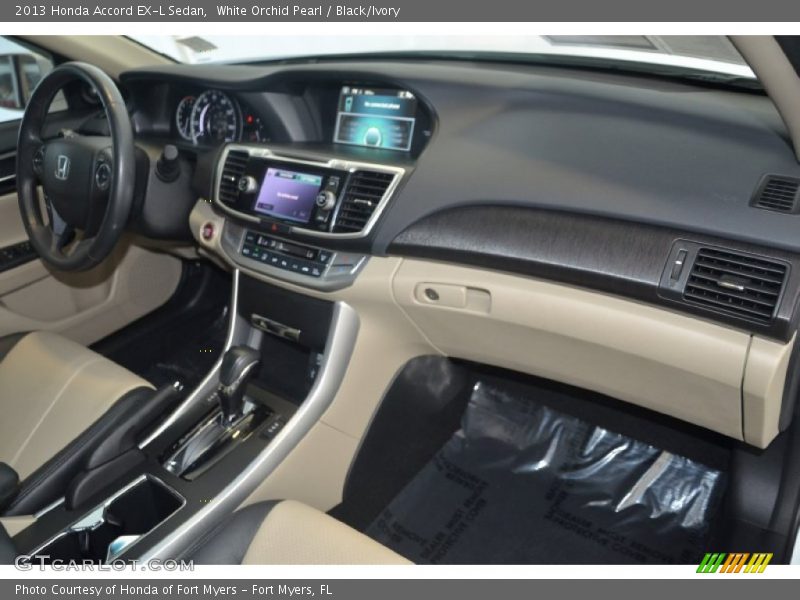 White Orchid Pearl / Black/Ivory 2013 Honda Accord EX-L Sedan