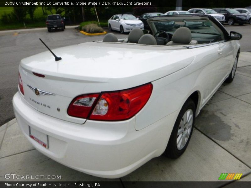 Stone White / Dark Khaki/Light Graystone 2008 Chrysler Sebring LX Convertible