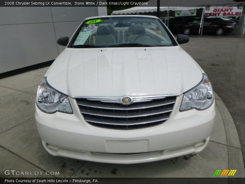 Stone White / Dark Khaki/Light Graystone 2008 Chrysler Sebring LX Convertible