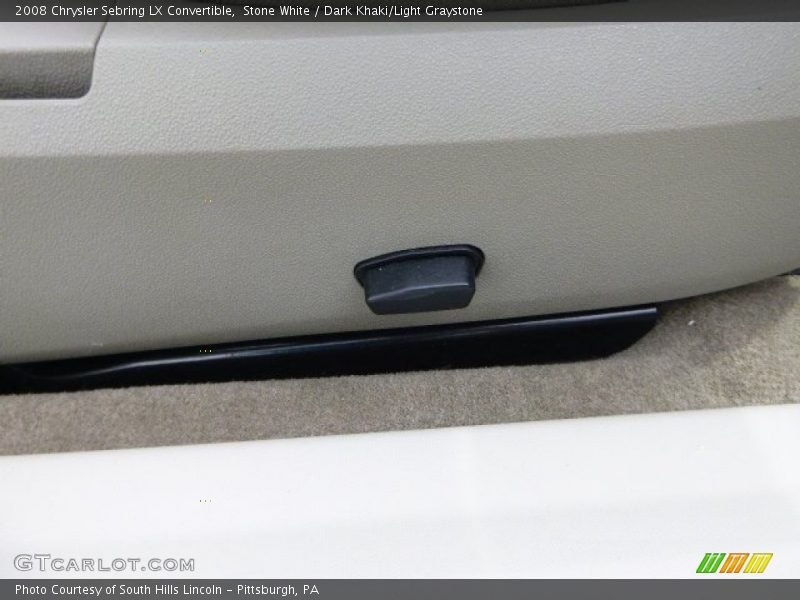 Stone White / Dark Khaki/Light Graystone 2008 Chrysler Sebring LX Convertible