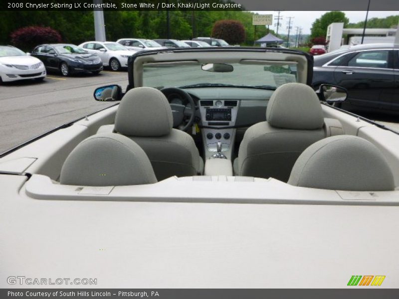 Stone White / Dark Khaki/Light Graystone 2008 Chrysler Sebring LX Convertible
