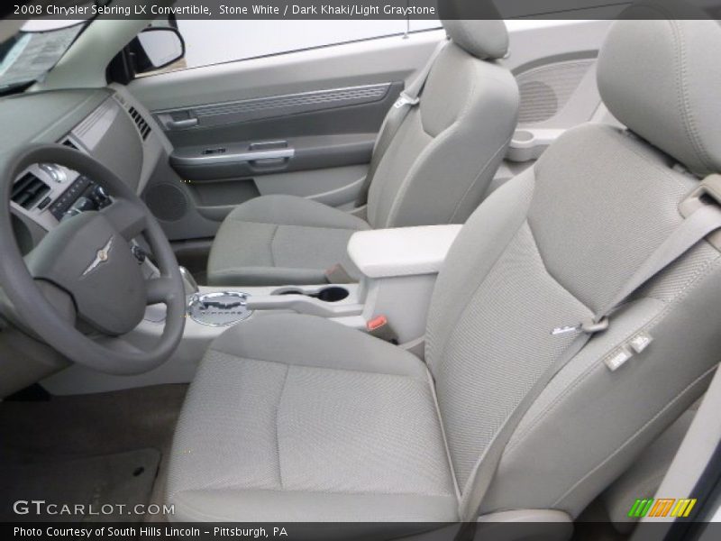 Stone White / Dark Khaki/Light Graystone 2008 Chrysler Sebring LX Convertible