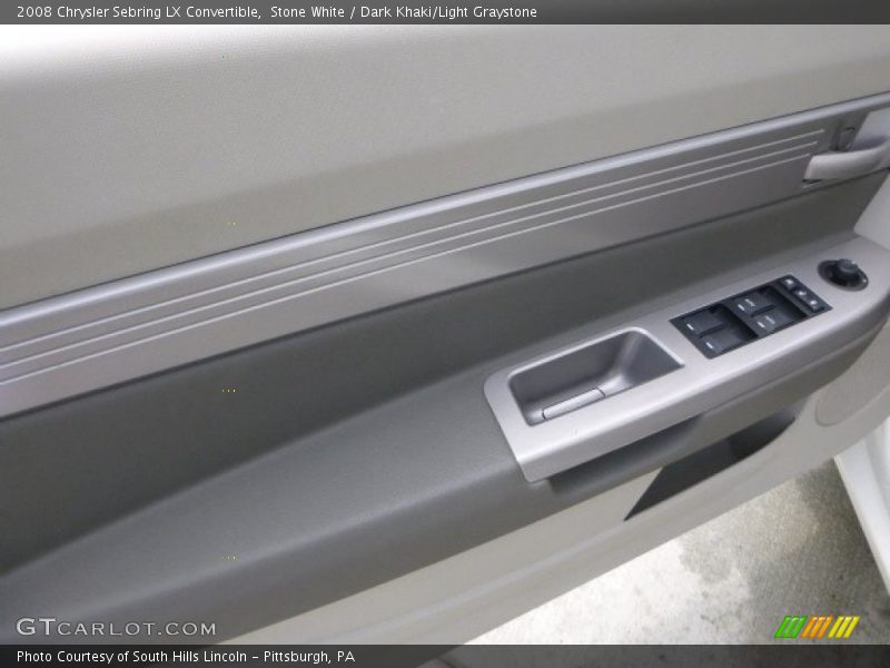 Stone White / Dark Khaki/Light Graystone 2008 Chrysler Sebring LX Convertible