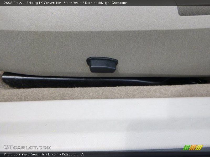 Stone White / Dark Khaki/Light Graystone 2008 Chrysler Sebring LX Convertible