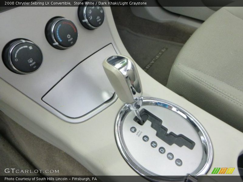 Stone White / Dark Khaki/Light Graystone 2008 Chrysler Sebring LX Convertible