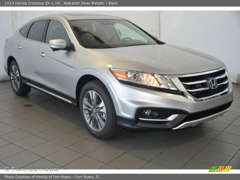 Alabaster Silver Metallic / Black 2014 Honda Crosstour EX-L V6