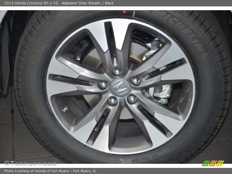 Alabaster Silver Metallic / Black 2014 Honda Crosstour EX-L V6