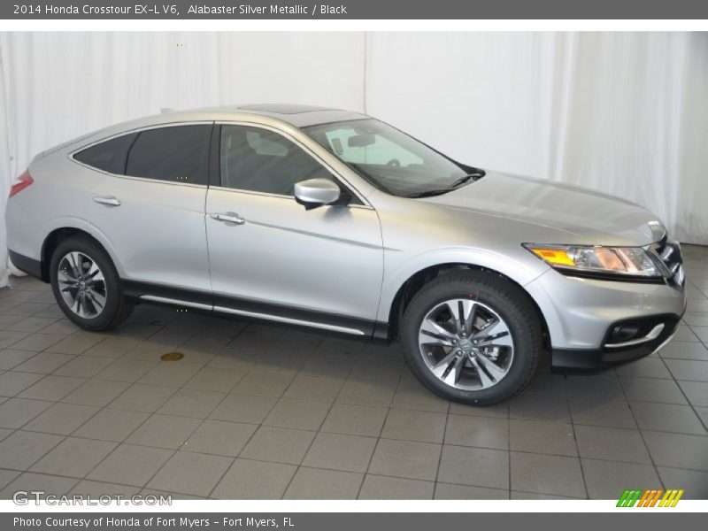Alabaster Silver Metallic / Black 2014 Honda Crosstour EX-L V6