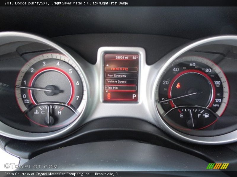 Bright Silver Metallic / Black/Light Frost Beige 2013 Dodge Journey SXT