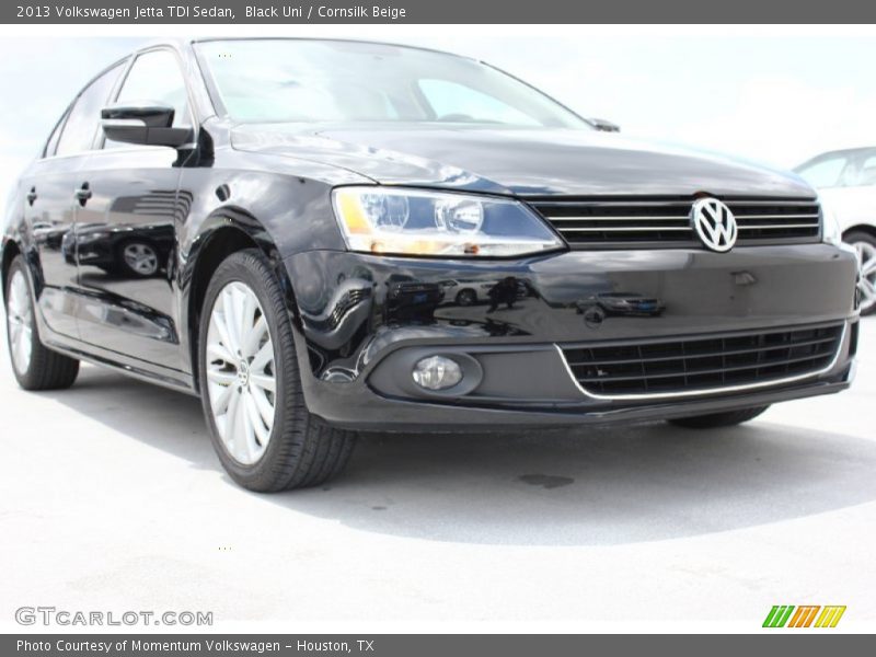 Black Uni / Cornsilk Beige 2013 Volkswagen Jetta TDI Sedan