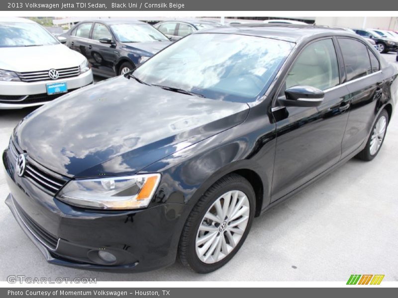Black Uni / Cornsilk Beige 2013 Volkswagen Jetta TDI Sedan