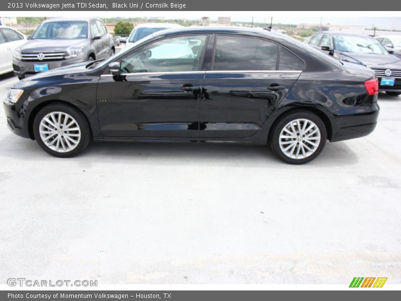 Black Uni / Cornsilk Beige 2013 Volkswagen Jetta TDI Sedan