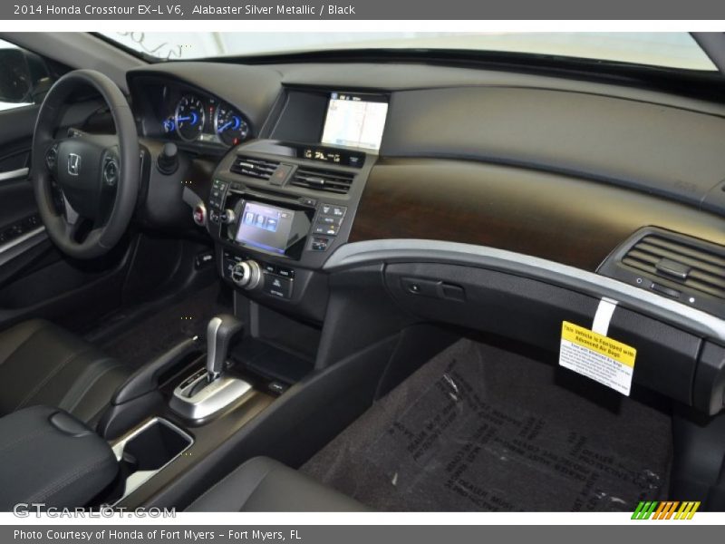 Alabaster Silver Metallic / Black 2014 Honda Crosstour EX-L V6
