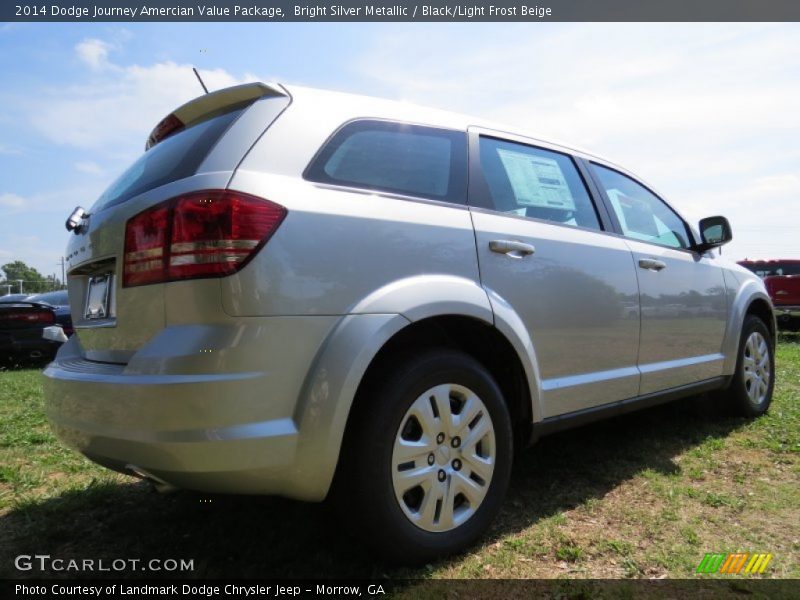 Bright Silver Metallic / Black/Light Frost Beige 2014 Dodge Journey Amercian Value Package