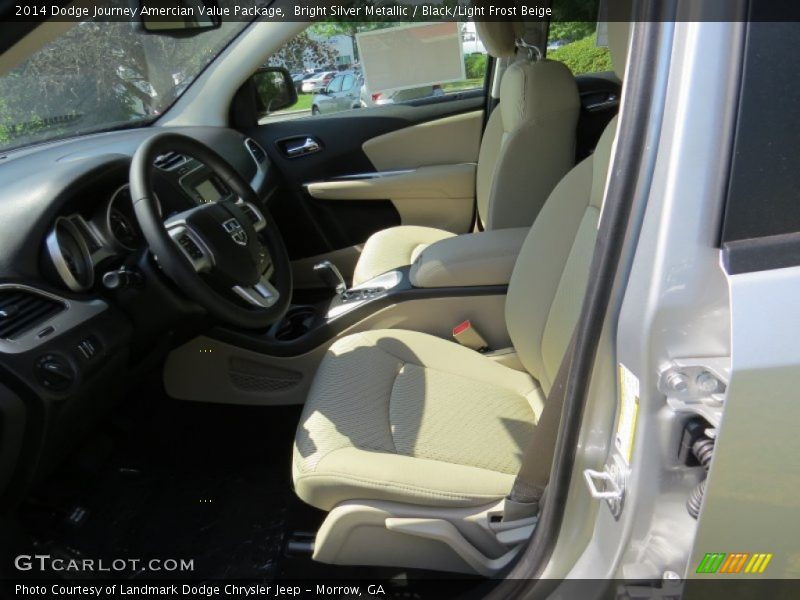 Bright Silver Metallic / Black/Light Frost Beige 2014 Dodge Journey Amercian Value Package