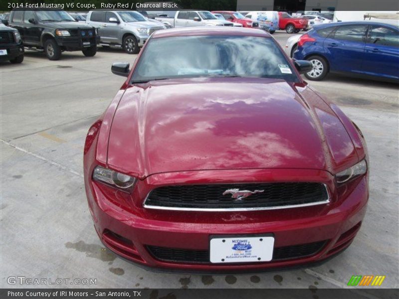 Ruby Red / Charcoal Black 2014 Ford Mustang V6 Coupe