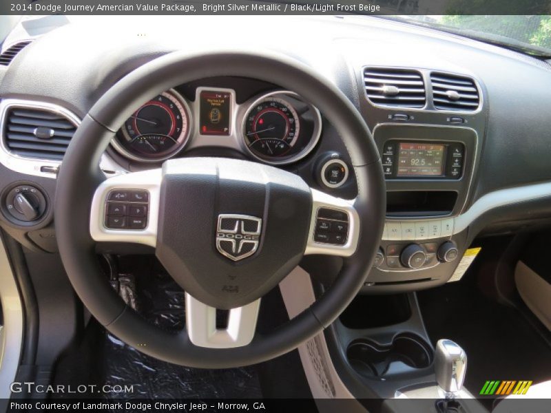 Bright Silver Metallic / Black/Light Frost Beige 2014 Dodge Journey Amercian Value Package