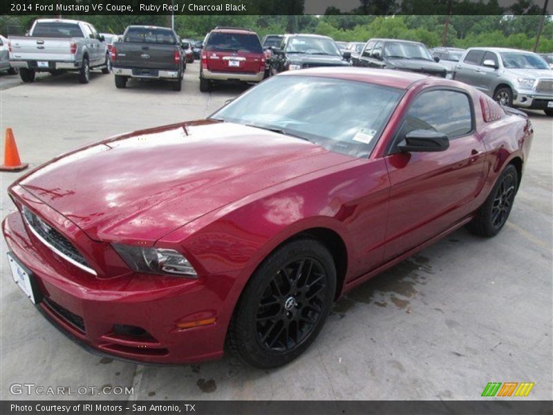 Ruby Red / Charcoal Black 2014 Ford Mustang V6 Coupe