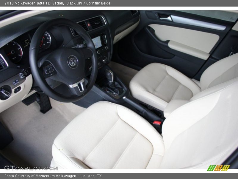 Black Uni / Cornsilk Beige 2013 Volkswagen Jetta TDI Sedan