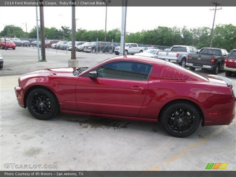 Ruby Red / Charcoal Black 2014 Ford Mustang V6 Coupe