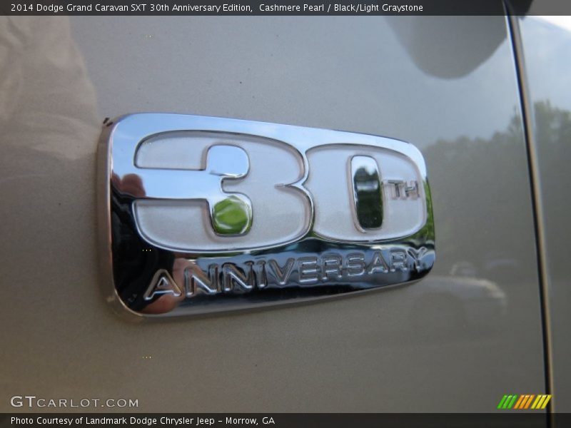 Cashmere Pearl / Black/Light Graystone 2014 Dodge Grand Caravan SXT 30th Anniversary Edition