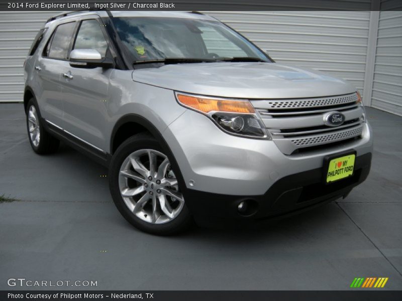 Ingot Silver / Charcoal Black 2014 Ford Explorer Limited