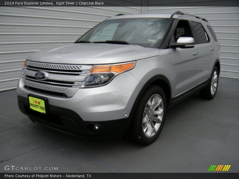 Ingot Silver / Charcoal Black 2014 Ford Explorer Limited
