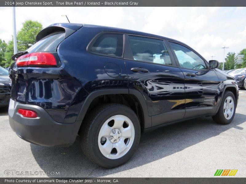 True Blue Pearl / Iceland - Black/Iceland Gray 2014 Jeep Cherokee Sport