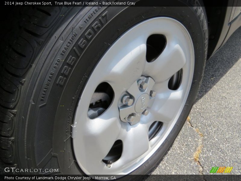 True Blue Pearl / Iceland - Black/Iceland Gray 2014 Jeep Cherokee Sport