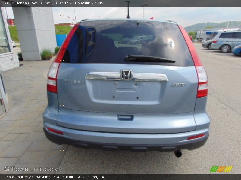 Glacier Blue Metallic / Gray 2010 Honda CR-V EX AWD
