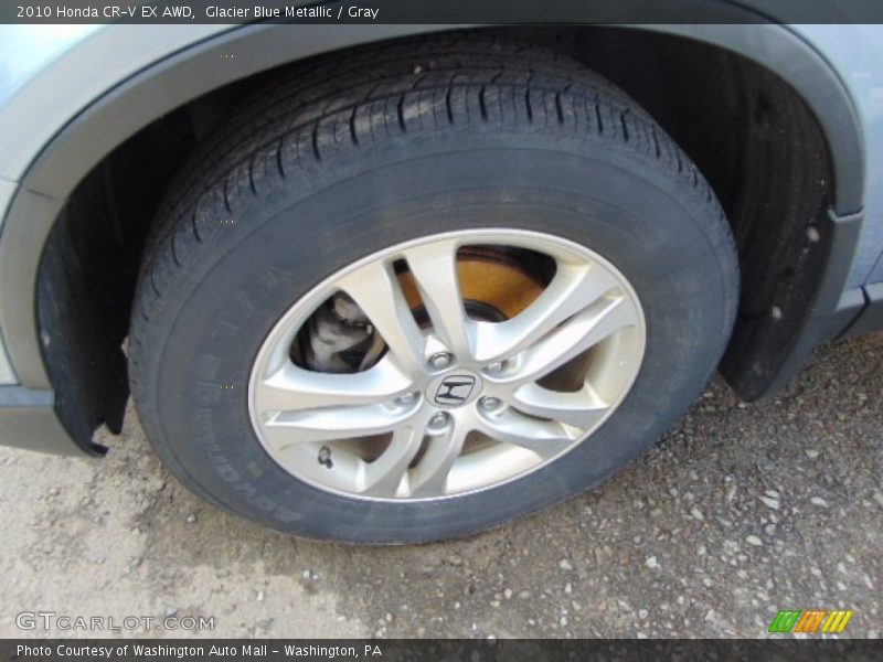 Glacier Blue Metallic / Gray 2010 Honda CR-V EX AWD