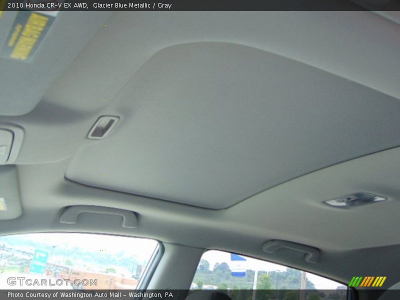 Glacier Blue Metallic / Gray 2010 Honda CR-V EX AWD