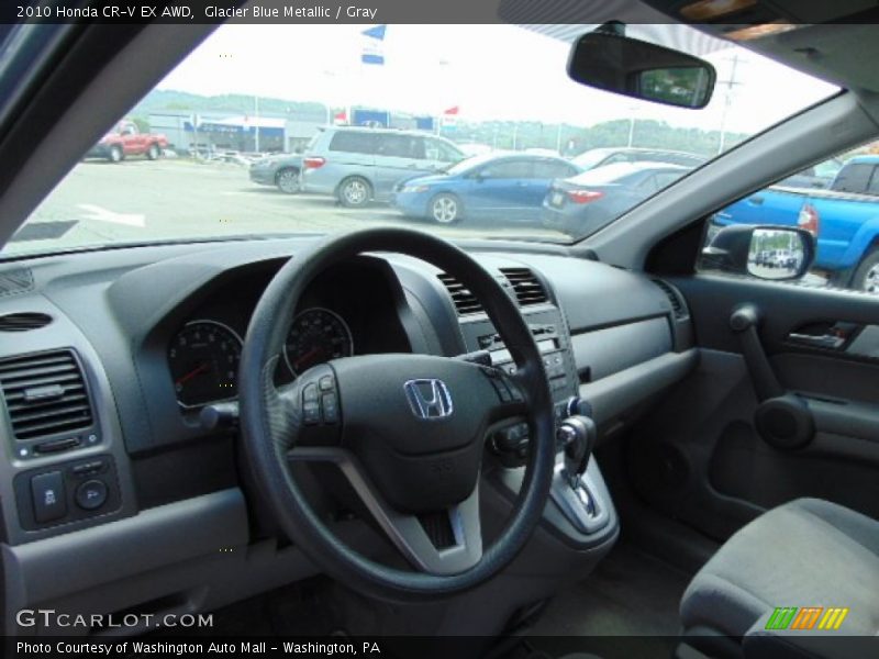 Glacier Blue Metallic / Gray 2010 Honda CR-V EX AWD