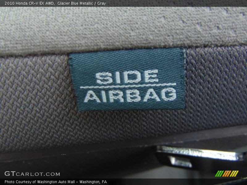 Glacier Blue Metallic / Gray 2010 Honda CR-V EX AWD