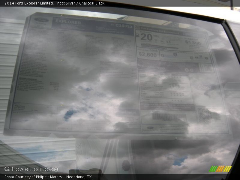 Ingot Silver / Charcoal Black 2014 Ford Explorer Limited