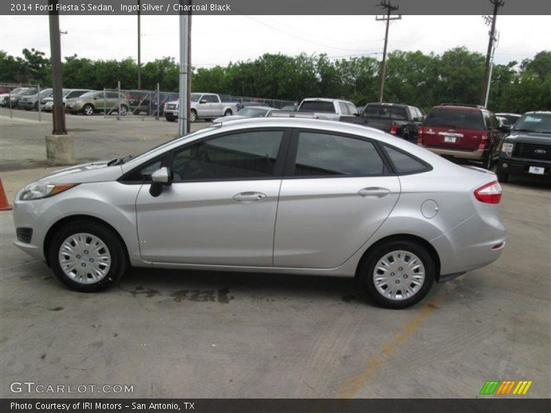 Ingot Silver / Charcoal Black 2014 Ford Fiesta S Sedan