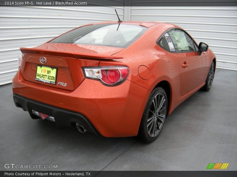 Hot Lava / Black/Red Accents 2014 Scion FR-S