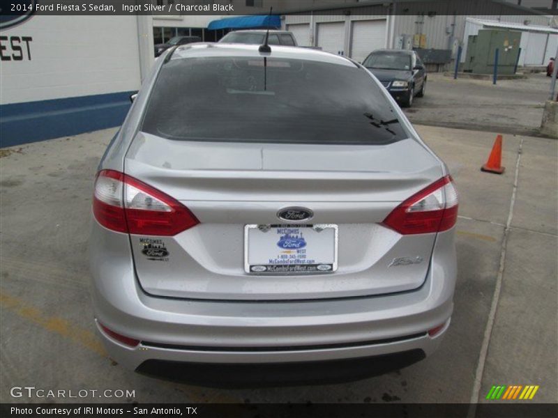 Ingot Silver / Charcoal Black 2014 Ford Fiesta S Sedan