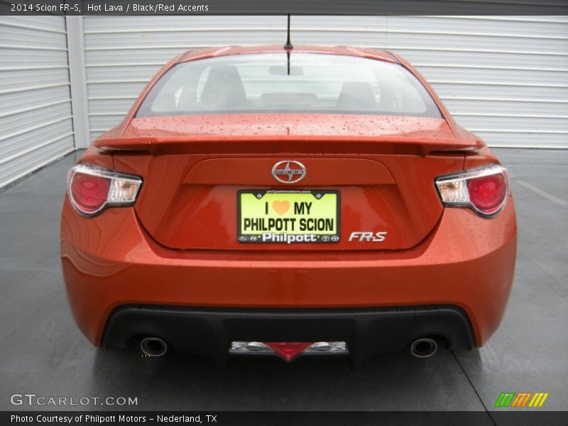 Hot Lava / Black/Red Accents 2014 Scion FR-S