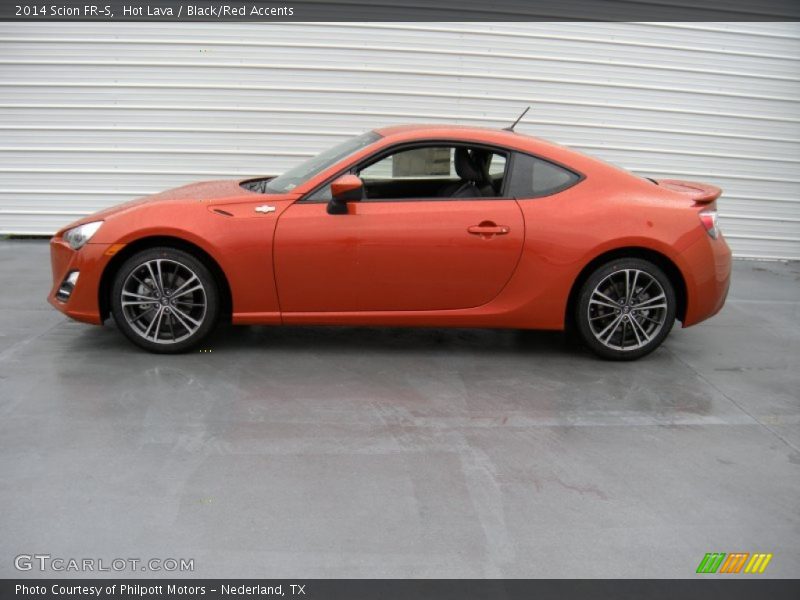Hot Lava / Black/Red Accents 2014 Scion FR-S