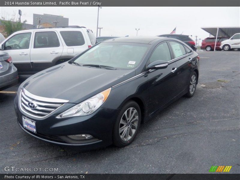 Pacific Blue Pearl / Gray 2014 Hyundai Sonata Limited