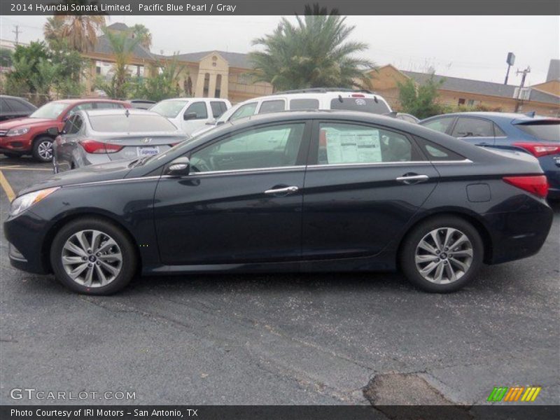 Pacific Blue Pearl / Gray 2014 Hyundai Sonata Limited