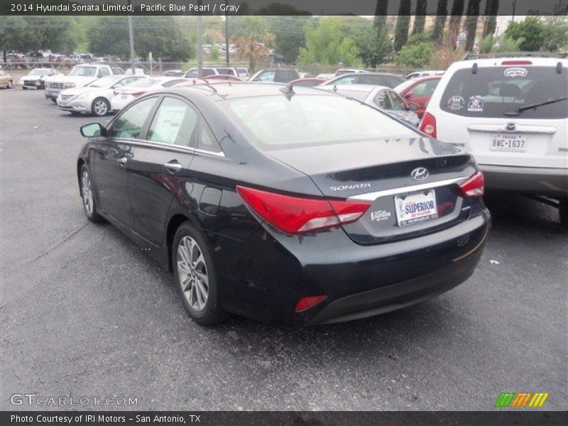 Pacific Blue Pearl / Gray 2014 Hyundai Sonata Limited