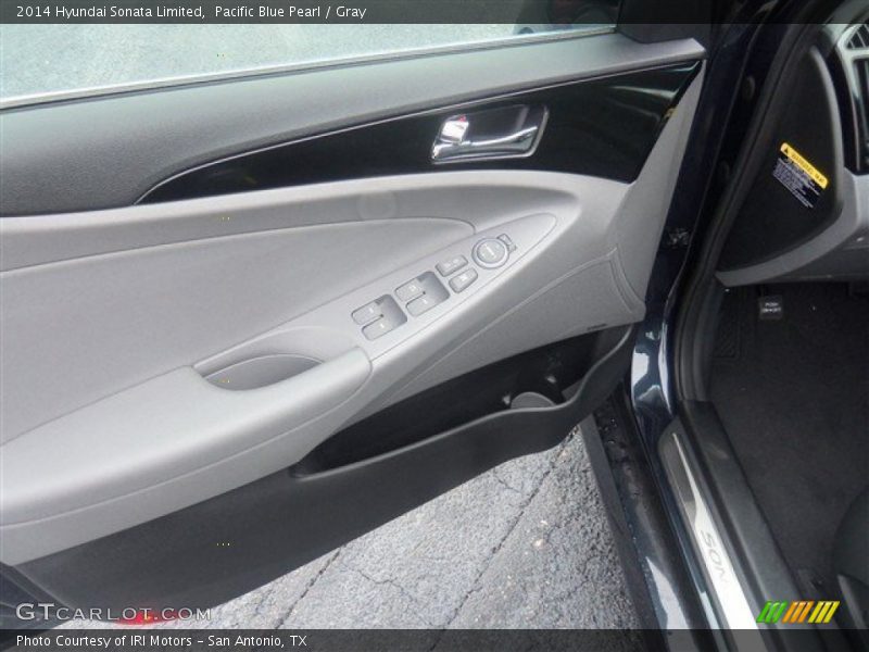 Pacific Blue Pearl / Gray 2014 Hyundai Sonata Limited