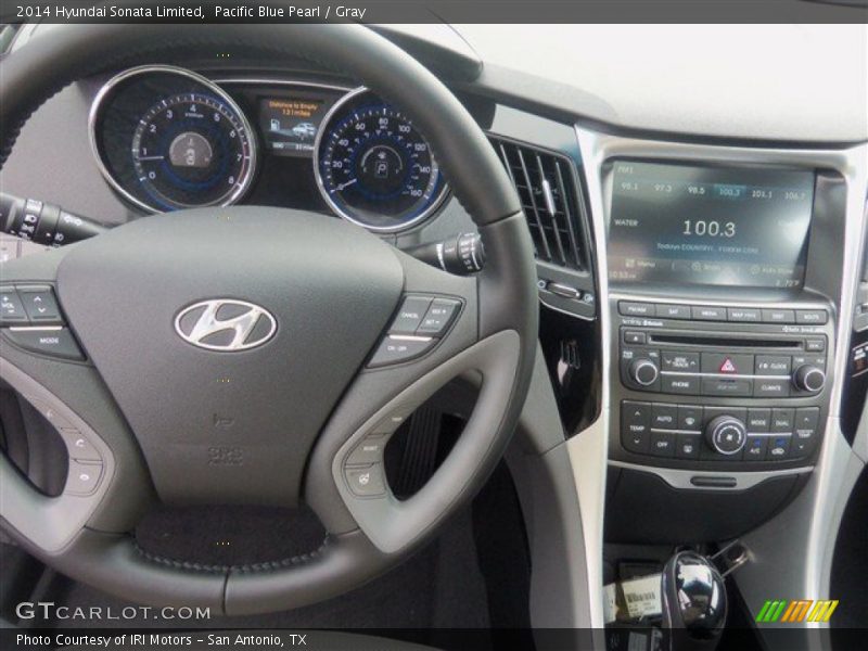 Pacific Blue Pearl / Gray 2014 Hyundai Sonata Limited
