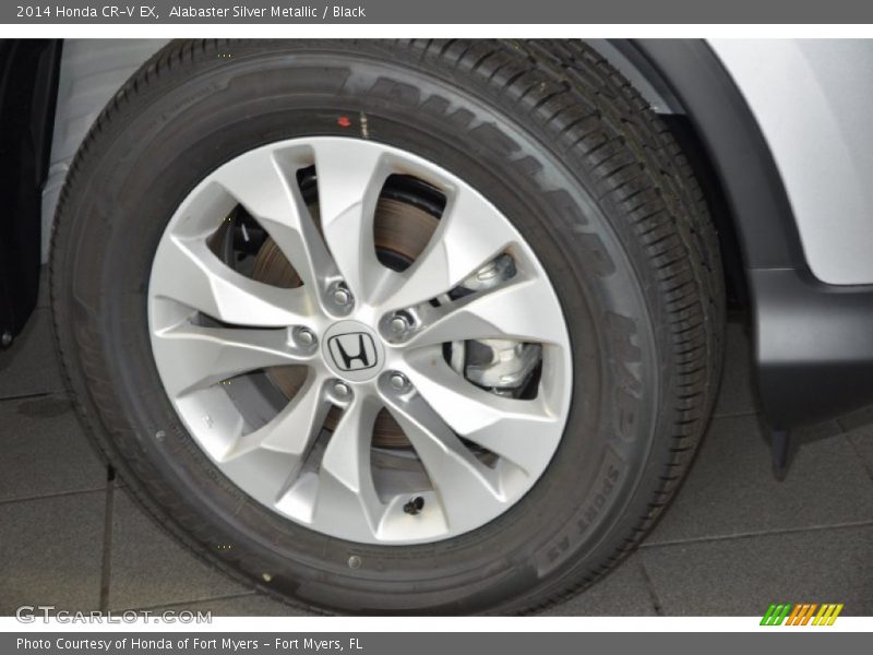 Alabaster Silver Metallic / Black 2014 Honda CR-V EX