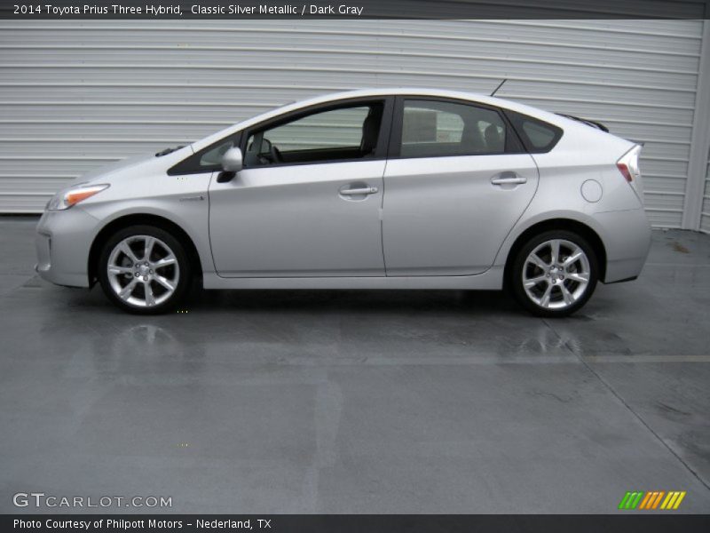 Classic Silver Metallic / Dark Gray 2014 Toyota Prius Three Hybrid