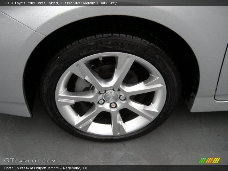 Classic Silver Metallic / Dark Gray 2014 Toyota Prius Three Hybrid