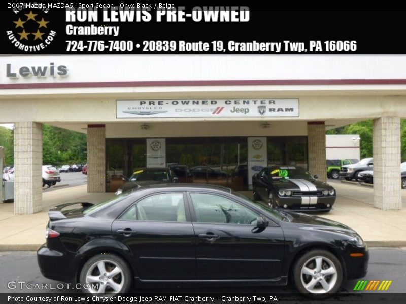 Onyx Black / Beige 2007 Mazda MAZDA6 i Sport Sedan