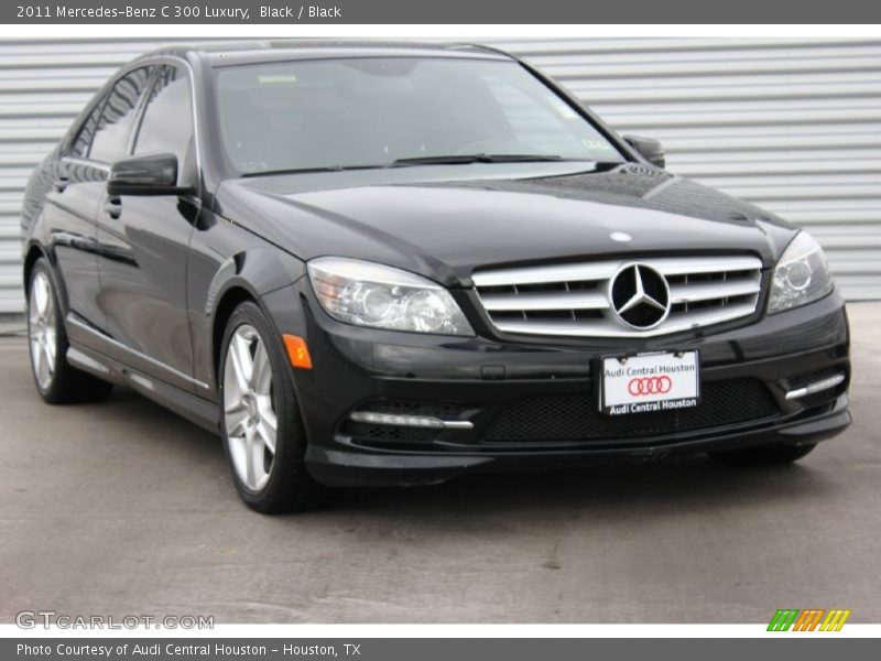 Black / Black 2011 Mercedes-Benz C 300 Luxury